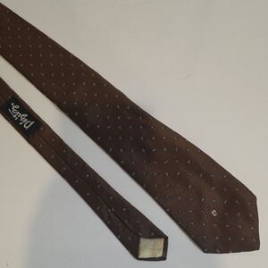Pierre Cardin Vintage Patterned 57" Polyester Neck Tie Brown Blue Red‎